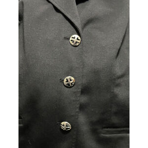 Peplum waist black 2X blazer with silver buttons, size 2X